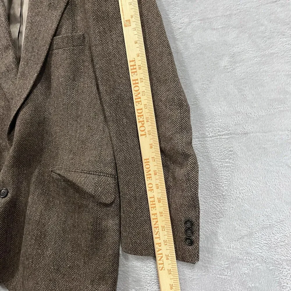 American Trend Sport 44 Coat Tweed‎ Lambswool Herringbone Blazer VTG